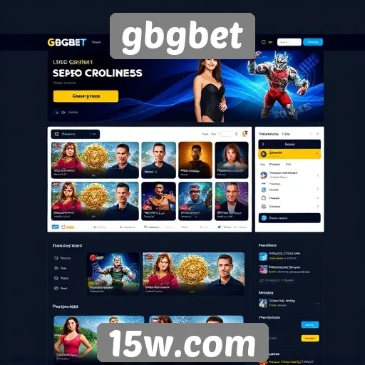 navegação e design do site gbgbet em destaque